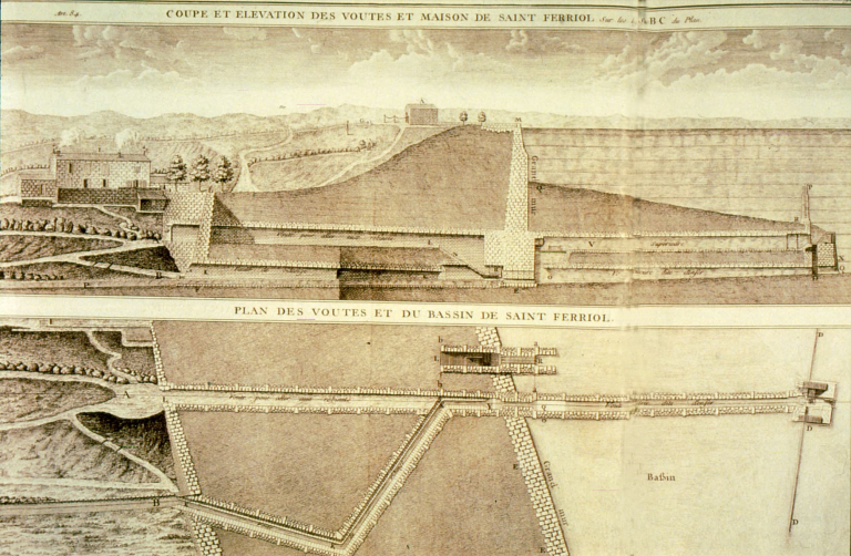 Plan des voûtes du bassin de St-Férréol