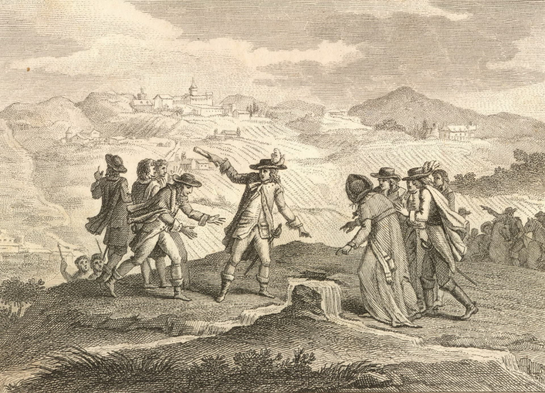 Pierre-Paul Riquet à Naurouze, gravure 19ème siècle