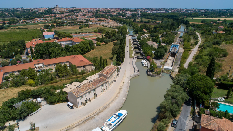 Ecluses Fonseranes, canal du Midi à Béziers © VNF, Victor Tonelli